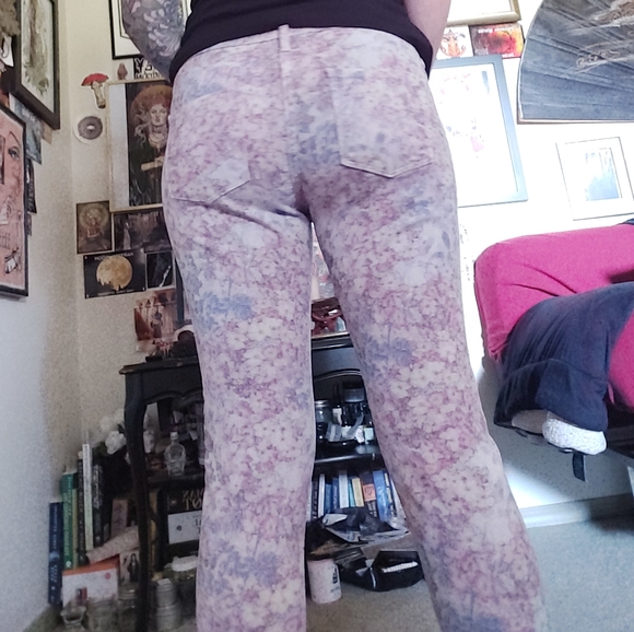Levi's UNIQUE 💐floral watercolour skinny jeans - Picture 9 of 9